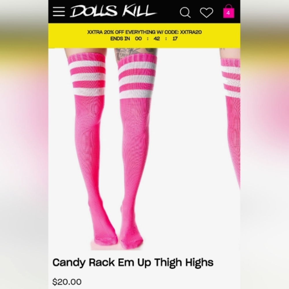 Candy Rack 'Em Up Thigh Highs 🎀🍭💗